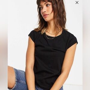 Womens asos river island size 6 basic black t shirt